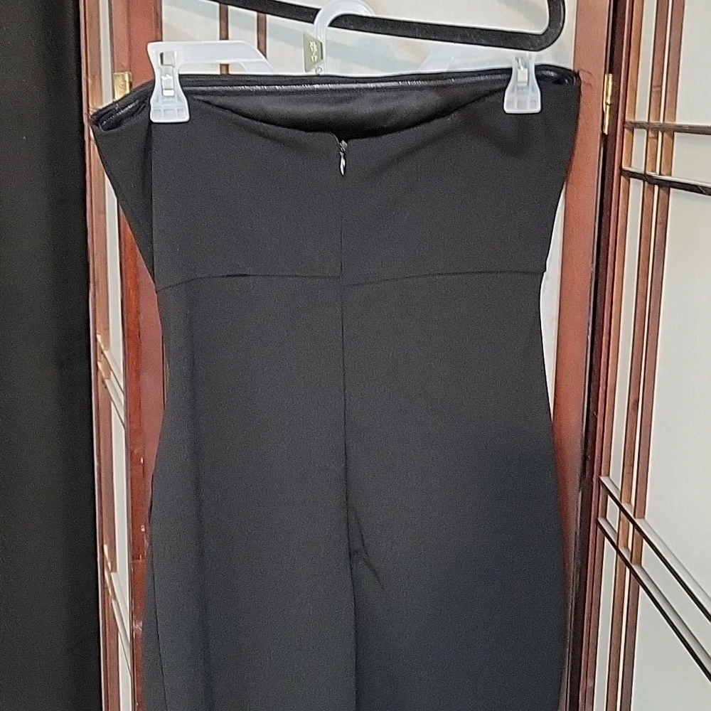 Formal Black Strapless Gown, Size Medium - Picture 3 of 4